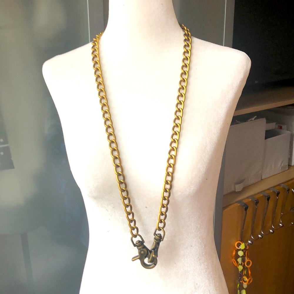 Gold metal with details necklace  $20